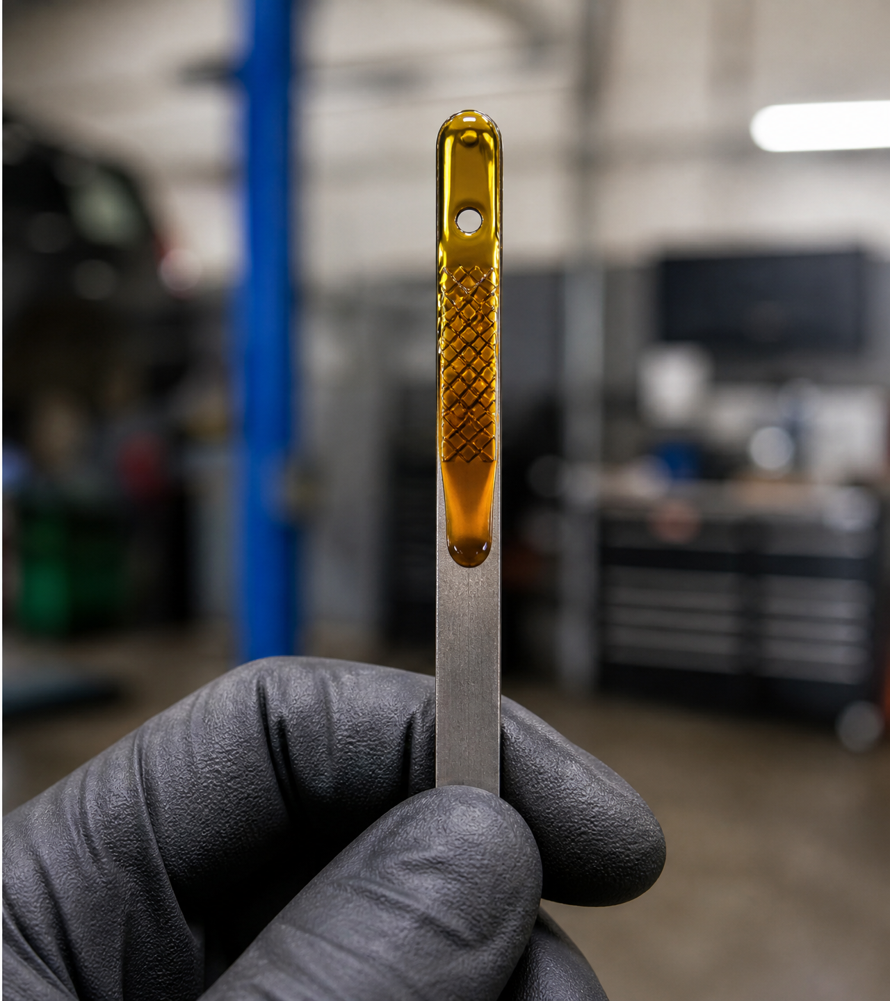 Dipstick oli baru berwarna amber